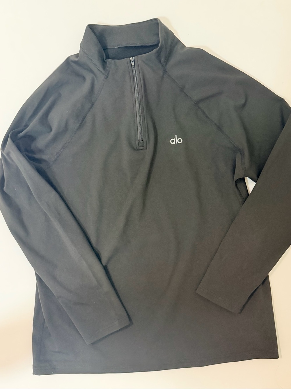ALO Yoga Black Men's Quarter-Zip Performance Jacket